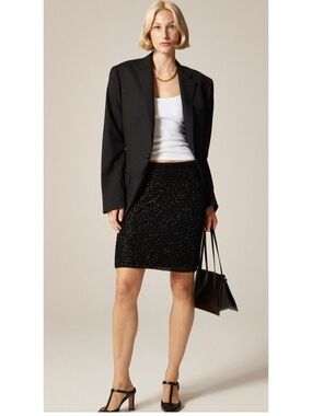 J. Crew Collection Sequin Layered Slip Skirt